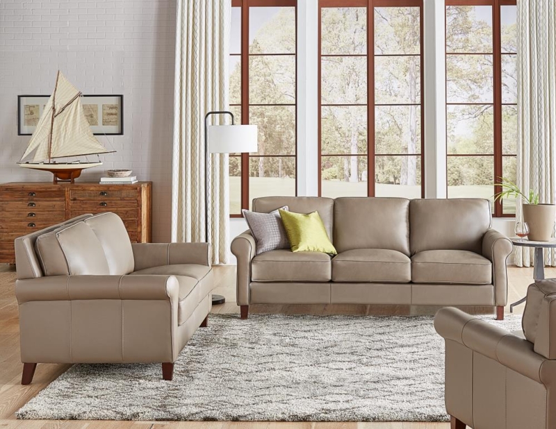 Modern Taupe Sofa Living Room Design Ideas