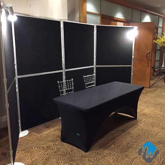 Modern Tradeshow Table with Stretch Fabric Cover