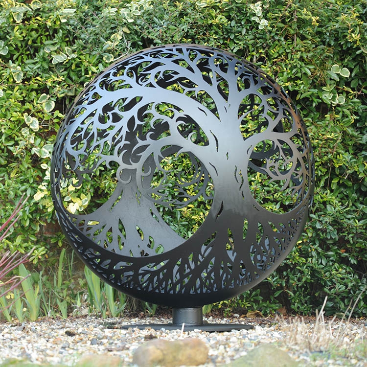 Modern Tree of Life Metal Garden Sculpture
