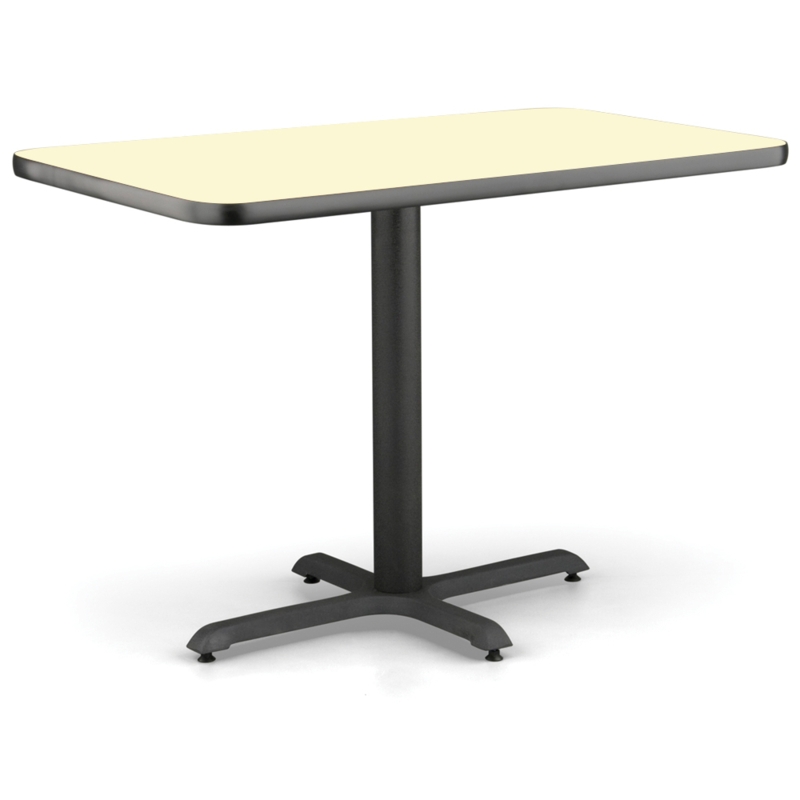 Modern Upholstered Booth Table with Black Base