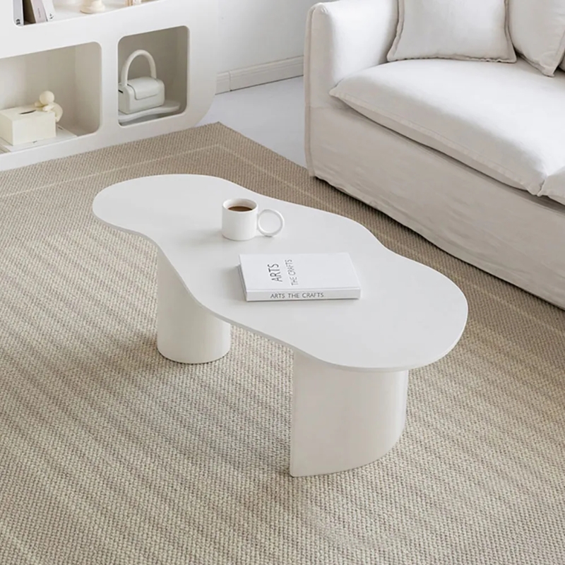 Modern White Abstract Cloud Shaped Coffee Table