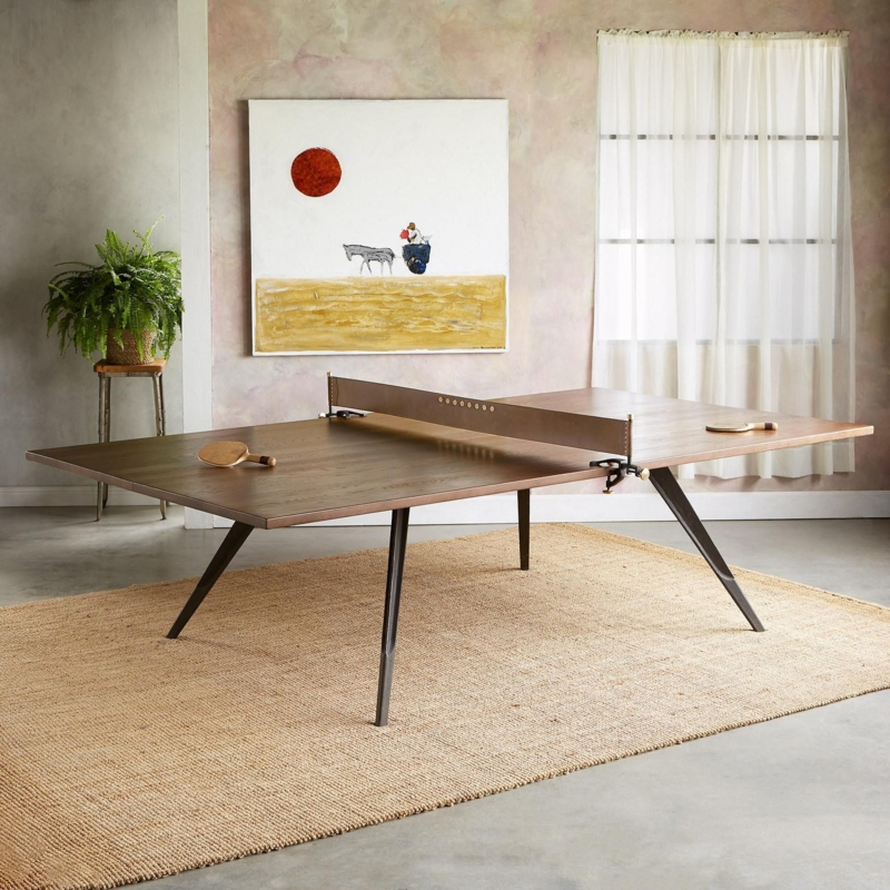 Modern Wooden Ping Pong Table in Minimalist Interior
