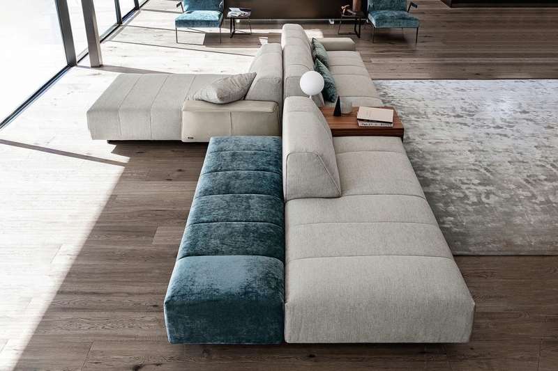 Modern Zara Double Sided Sectional Sofa by Nicoline Italia