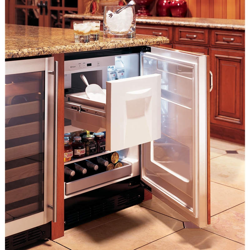 Monogram Stainless Steel Built-In Bar Refrigerator with Icemaker