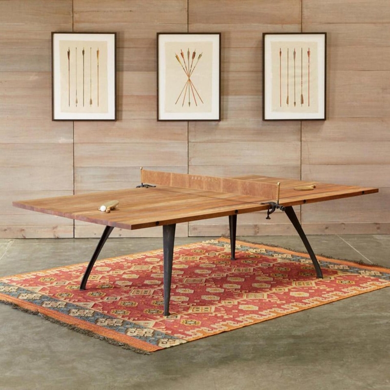 Multi-Functional Wood Ping Pong and Dining Table Design