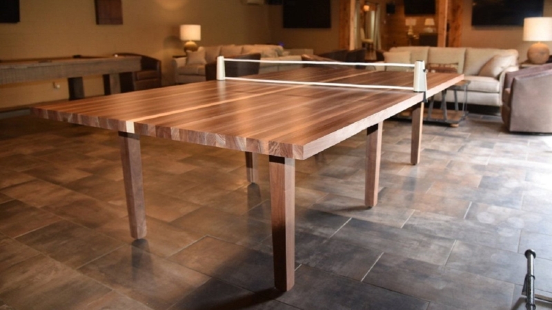 Multi-Functional Wooden Ping Pong and Dining Table