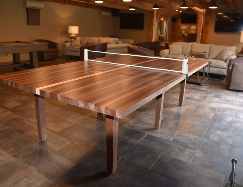 Multipurpose Wooden Ping Pong Dining Table Design