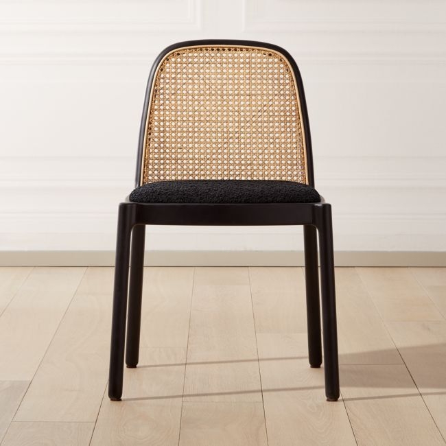 Nadia Black Cane Rattan Dining Chair