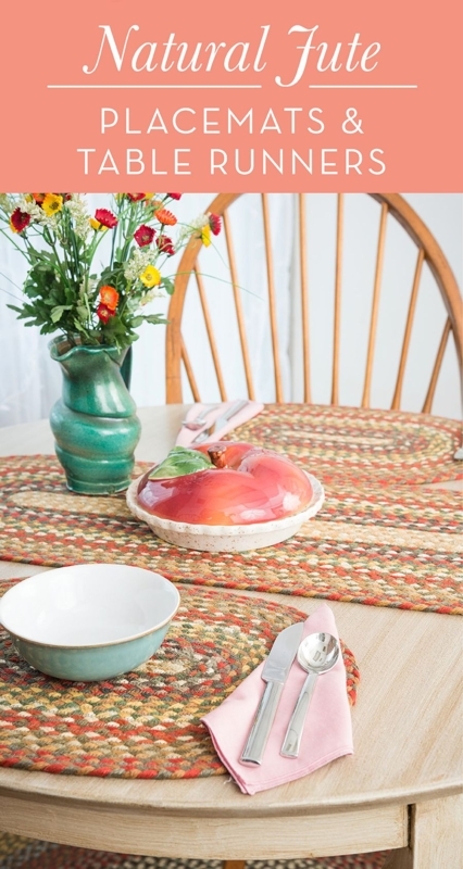Natural Jute Placemats and Table Runners for Rustic Dining