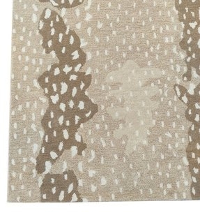 Neutral Antelope Print Decorative Area Rug