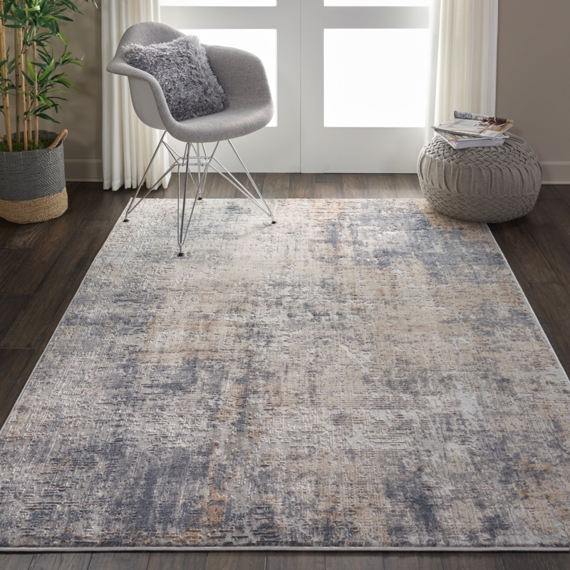 Nourison Rustic Abstract Grey Beige Area Rug