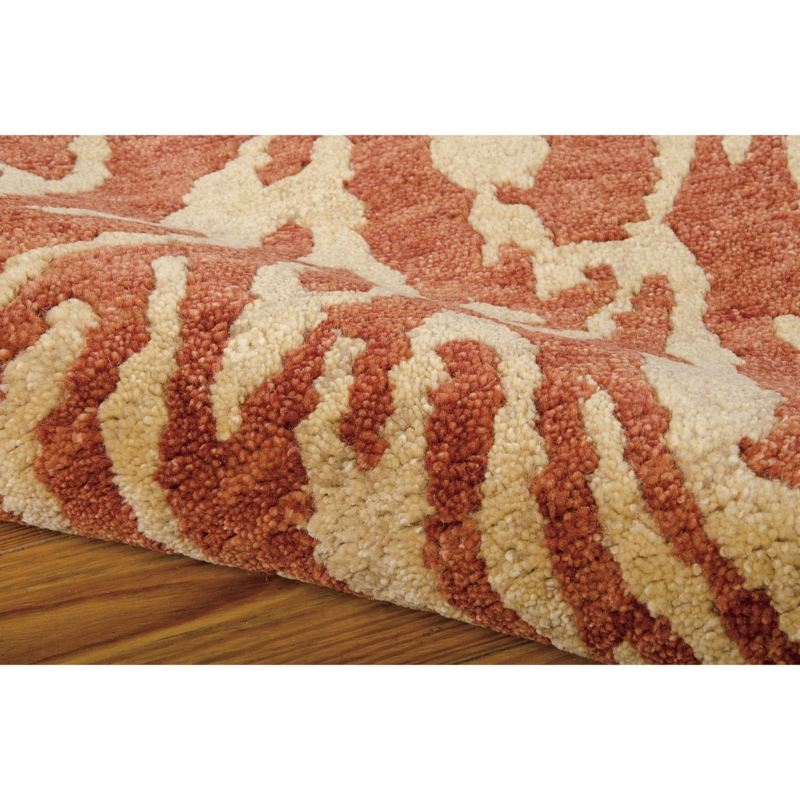 Nourison Tahoe Rust Beige Modern Area Rug