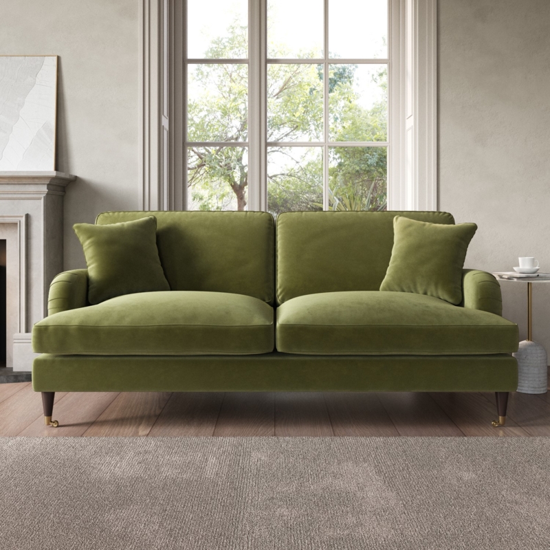 Olive Green Velvet Sofas