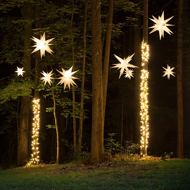 Outdoor Moravian Star Lights Decoration Ideas