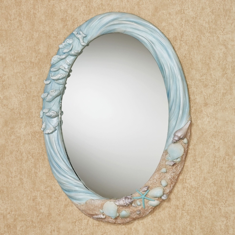 Rising Tides Coastal Oval Wall Mirror