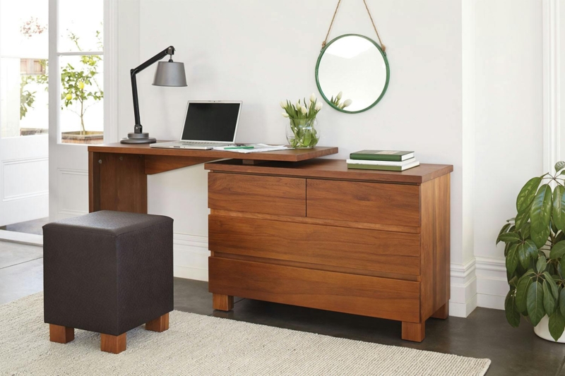 Riverwood Wood Dresser with Built-In Pull-Out Desk
