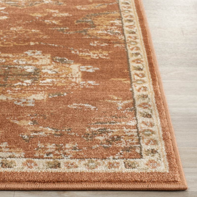 Rust and Ivory Traditional Area Rug by Safavieh