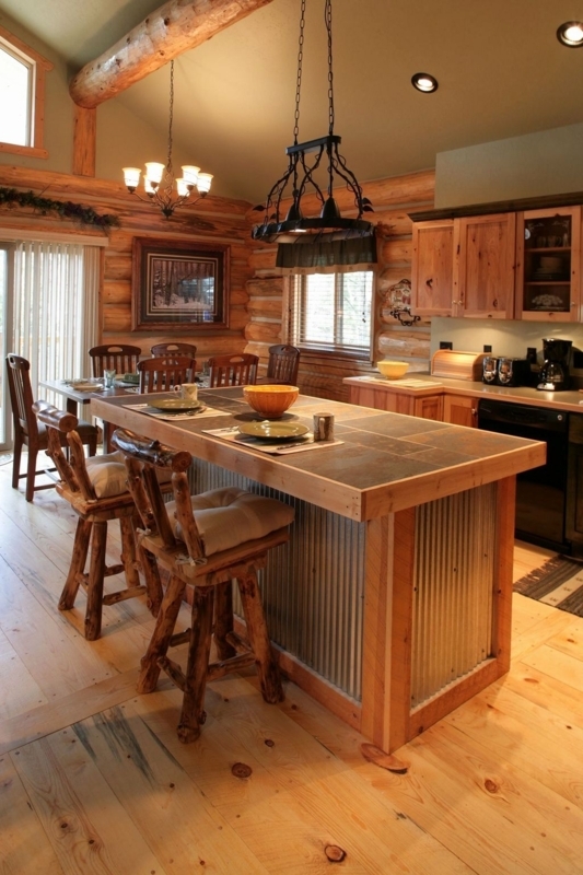Rustic Green Kitchen Island at Henry Ray blog