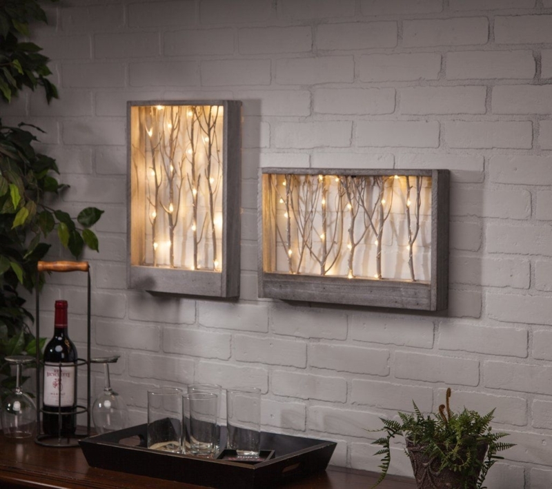 Rustic Lighted Branch Wall Art for Cozy Homes