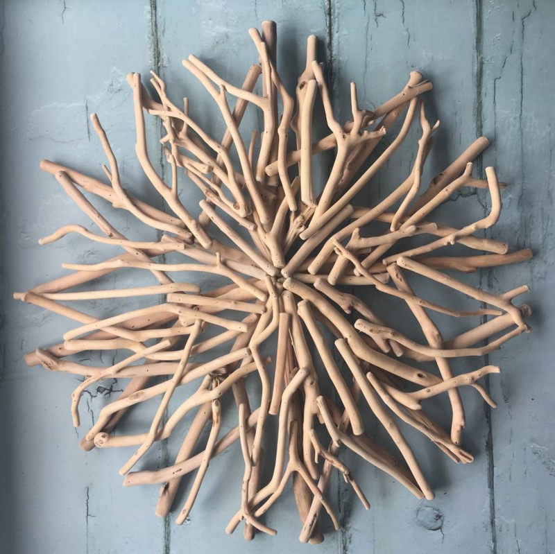 Rustic Nautical Driftwood Wall Art Decor Idea