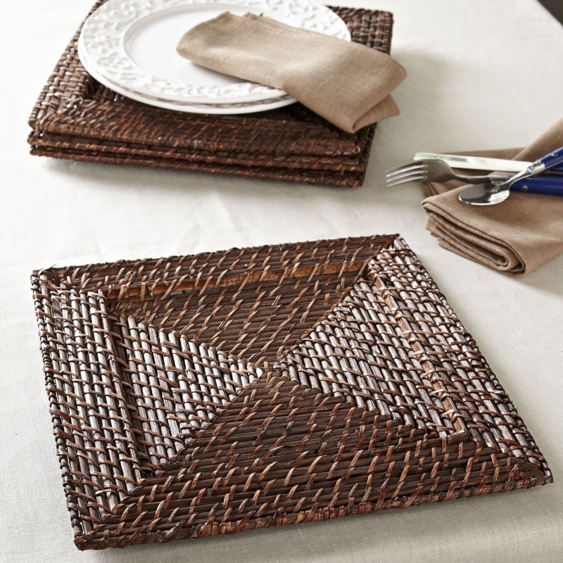 Rustic Woven Charger Plates for Stylish Dining