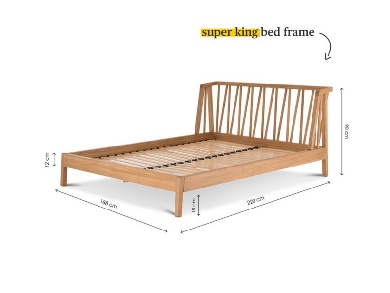 Scandi-Inspired Super King Size Spindle Bed Frame