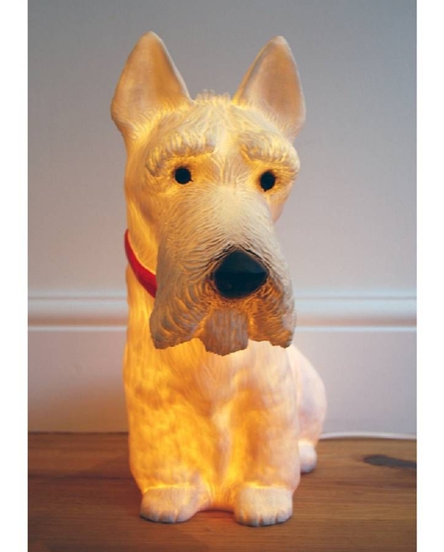 Scruffy Pup Dog Lamp Unique Home Decor
