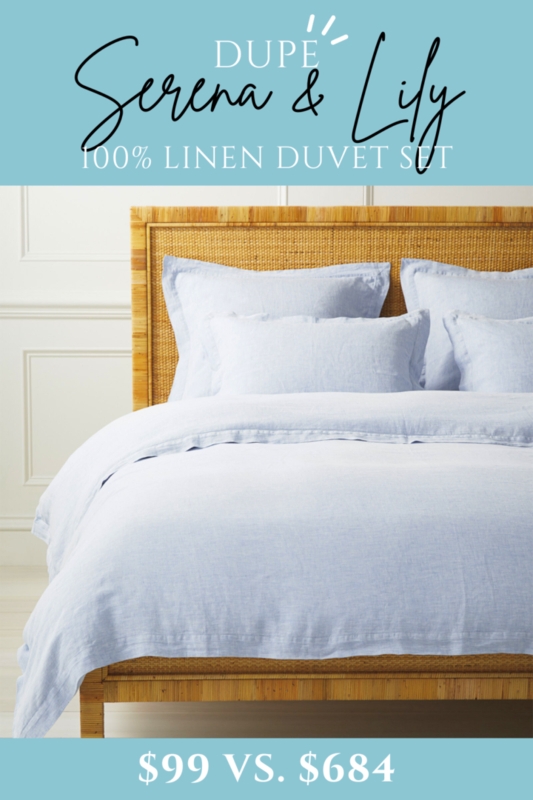Serena & Lily Linen Bedding Dupe - Interior Design for Beginners