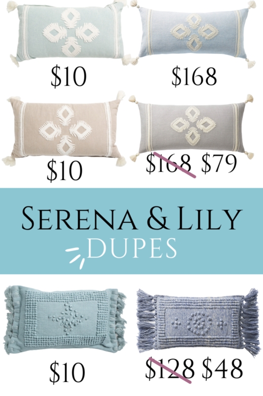 Serena & Lily Pillow Dupes on Clearance for $10! - Interior Design for ...