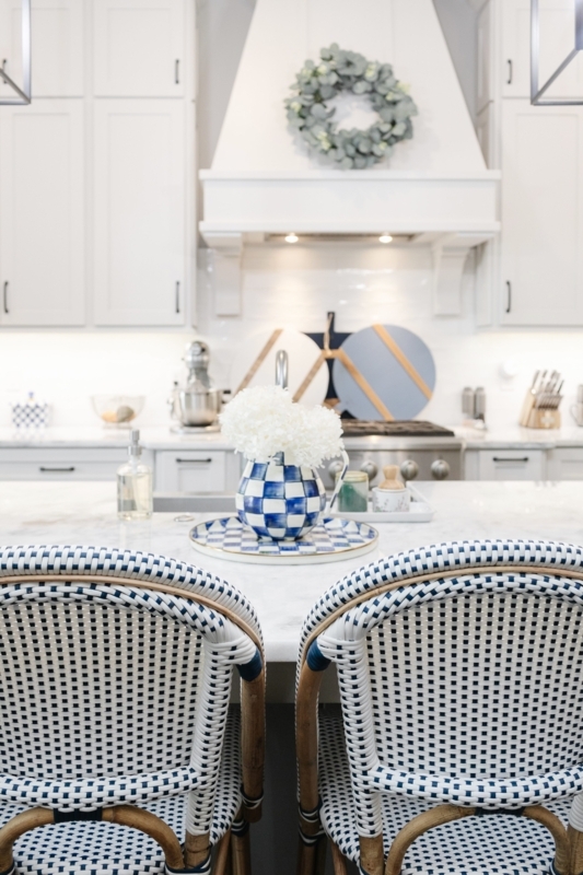 Serena & Lily Riviera Counter Stools in Kitchen
