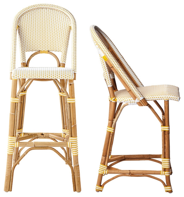 Serena & Lily Riviera Modern Woven Bar Stools