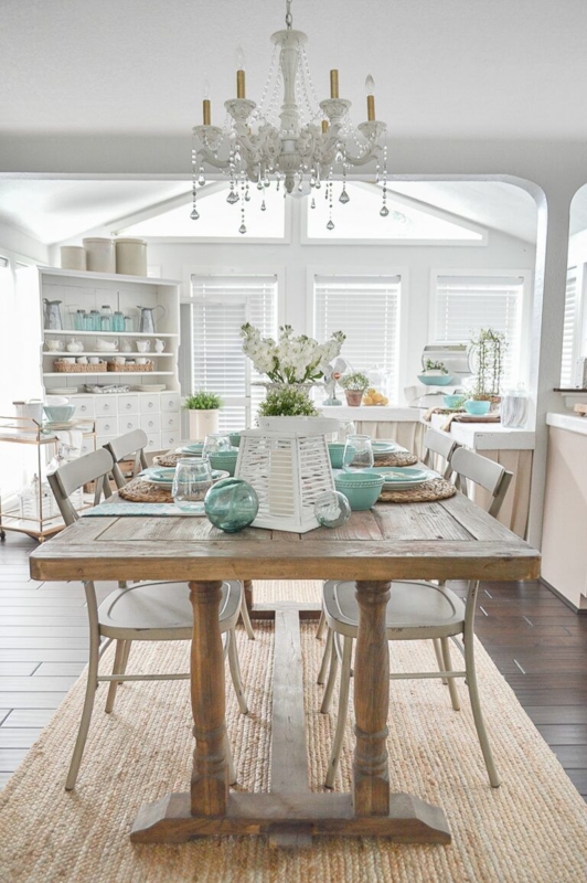 Simple Summer Decorating ideas | Coastal dining room, Coastal table ...