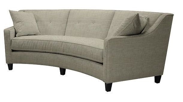 Small Curved Sofa Ideal for Bay Window Seating