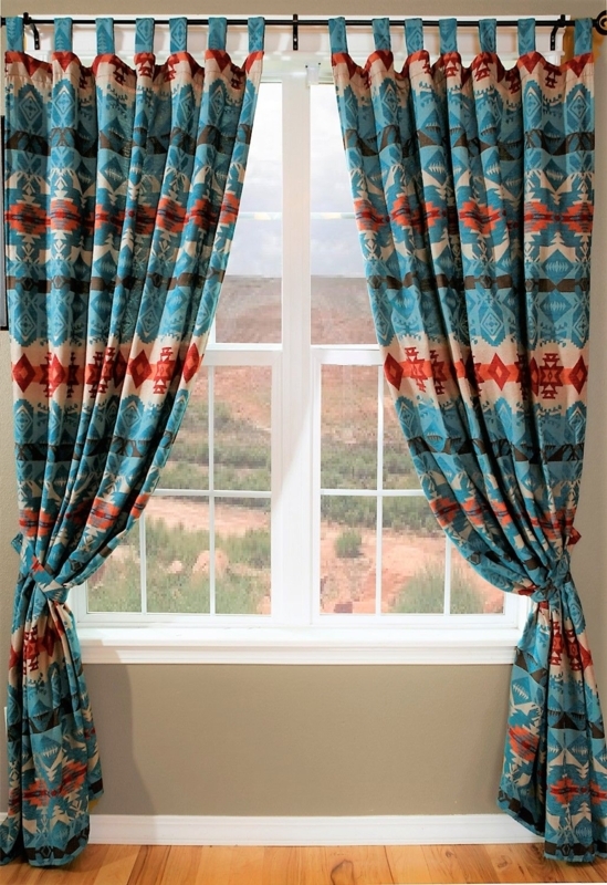 Southwestern Patterned Western Style Curtains