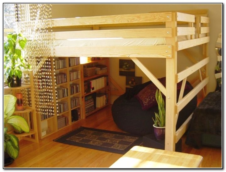 Space-Saving Adult Loft Bed with Stairs Design