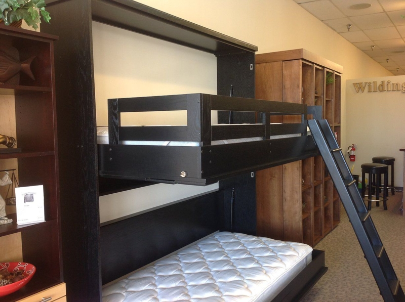 Space-Saving Black Murphy Bunk Bed with Ladder