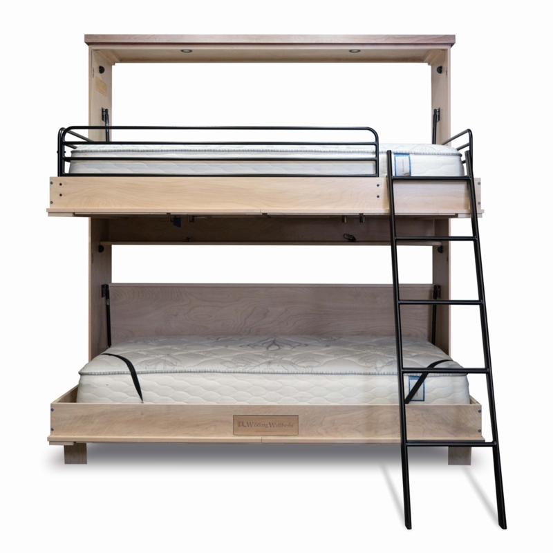 Space-Saving Elegant Black Murphy Bunk Wall Beds