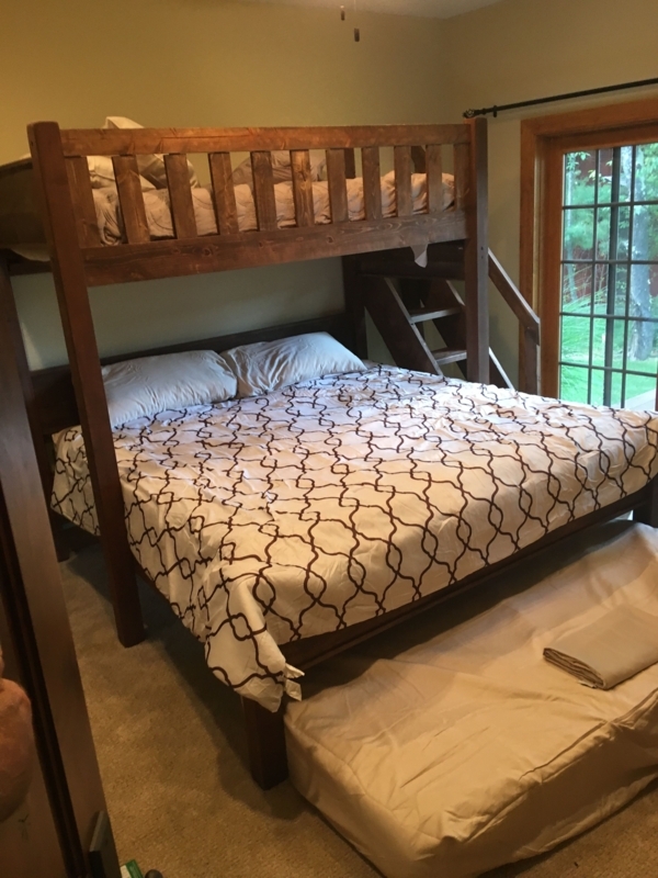 Space-Saving King Over Twin Trundle Bunk Bed
