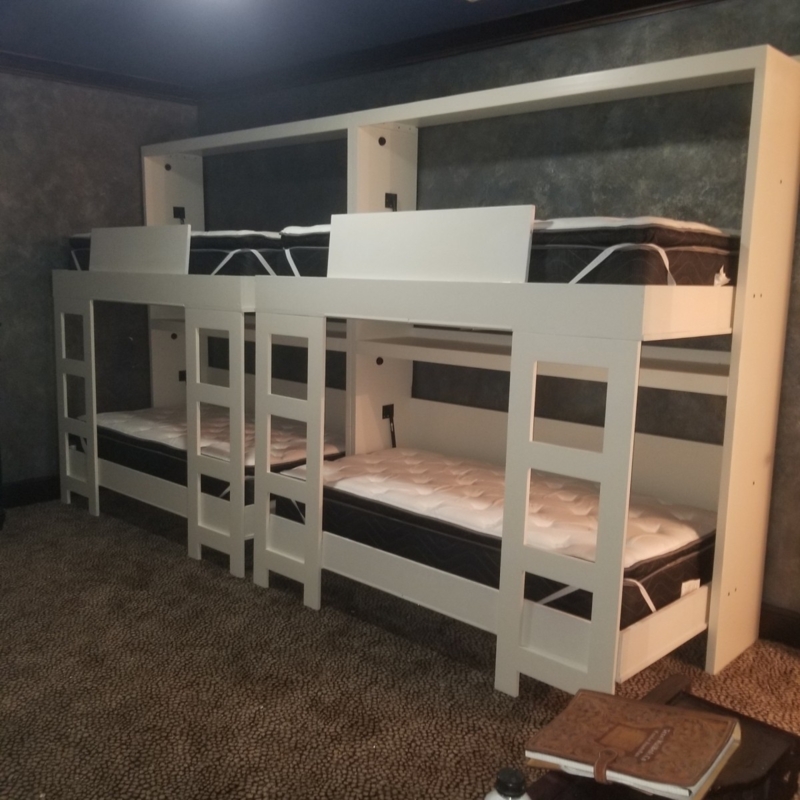 Space-Saving Murphy Bunk Beds with Custom Wallbeds