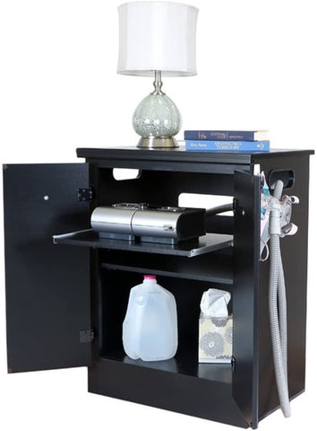 Space-Saving Nightstand with CPAP Machine Storage
