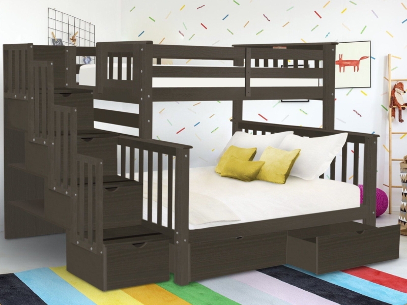 Space-Saving Stairway Bunk Beds with Storage Drawers