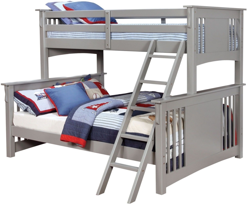 Spring Creek Gray Twin XL Over Queen Bunk Bed
