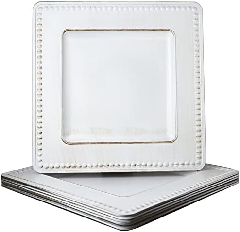 | Spsyrine Set of 6 Square Chargers for Dinner Plates ...