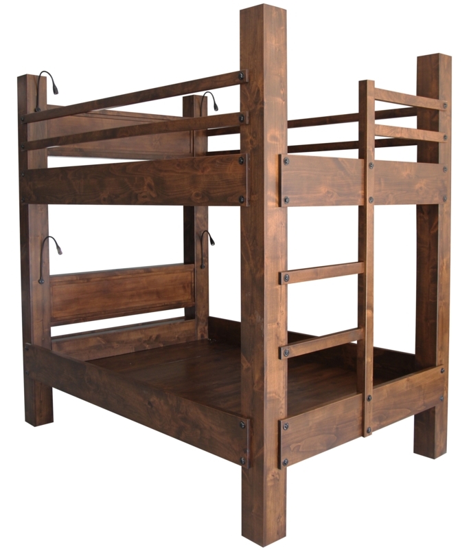 Sturdy Wooden Queen Over King Bunk Beds