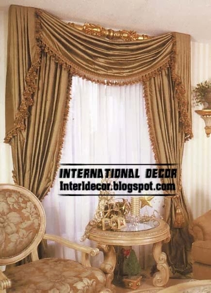 Top Catalog of luxury drapes curtain designs for living room interior 2015