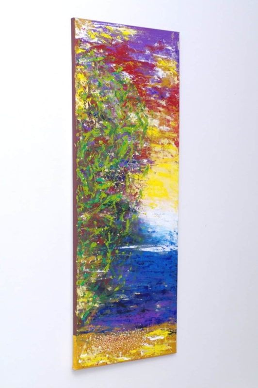 Vibrant Abstract Vertical Colorful Wall Art