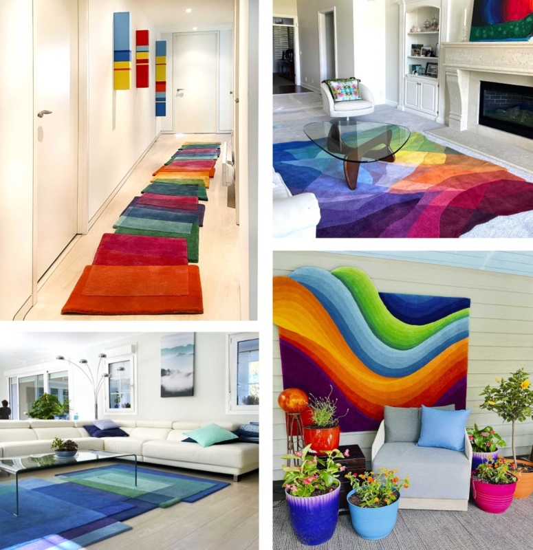 Vibrant Irregular Rugs for Contemporary Interiors