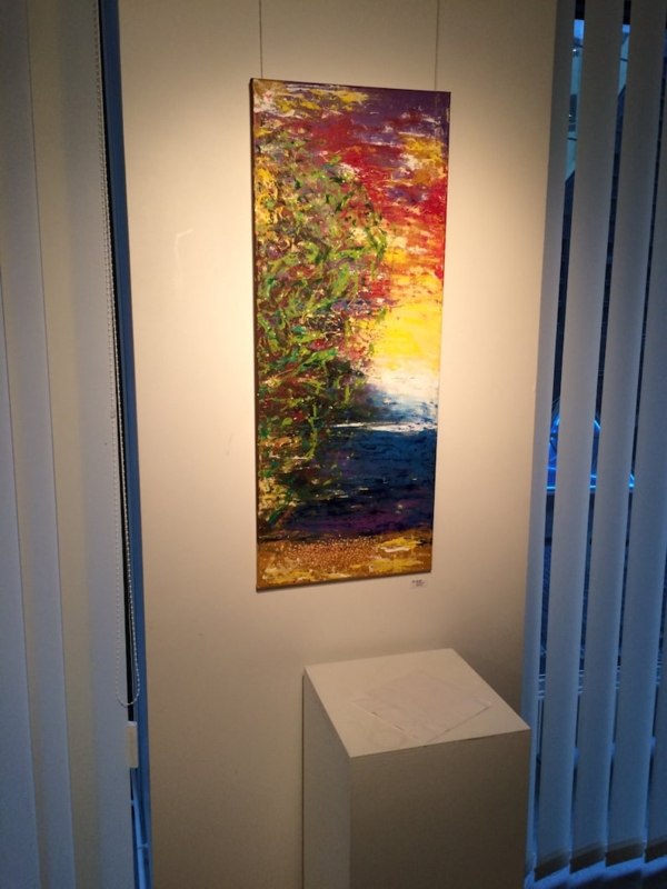 Vibrant Large Long Vertical Abstract Wall Art