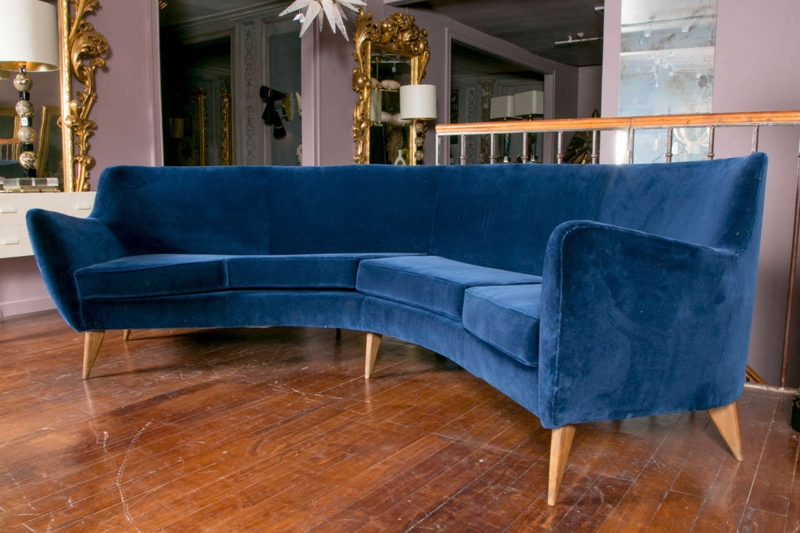 Vintage Curved Sofa at 1stDibs | curved vintage sofa, antique curved ...