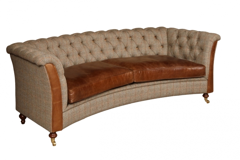 Vintage Granby Large Curved Chesterfield Sofa